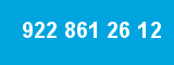 922 861 26 12 922 861 26 12